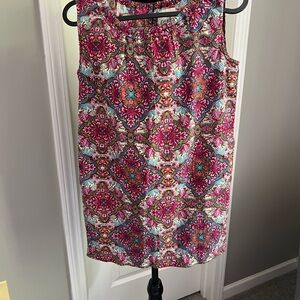 Peek Pink Sleeveless Cotton Crew Neck Tank Top